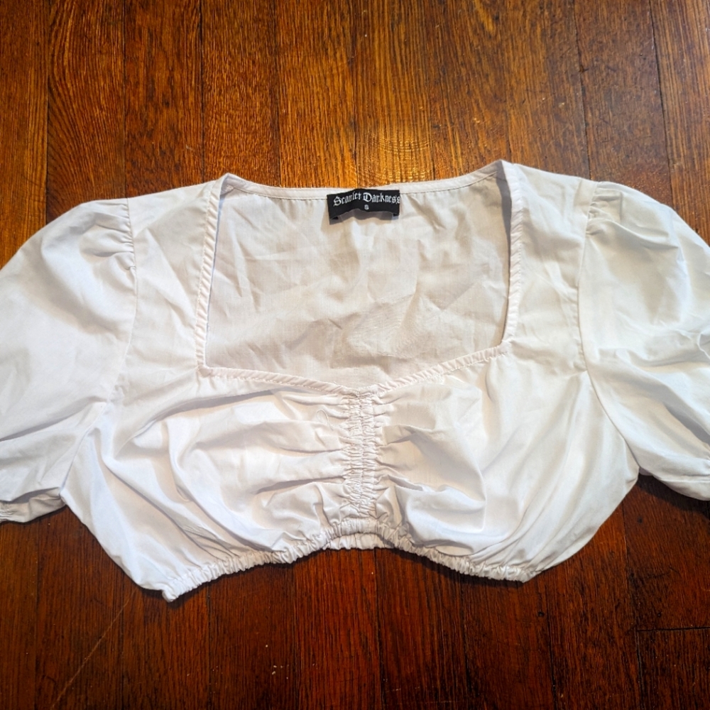 White crop top